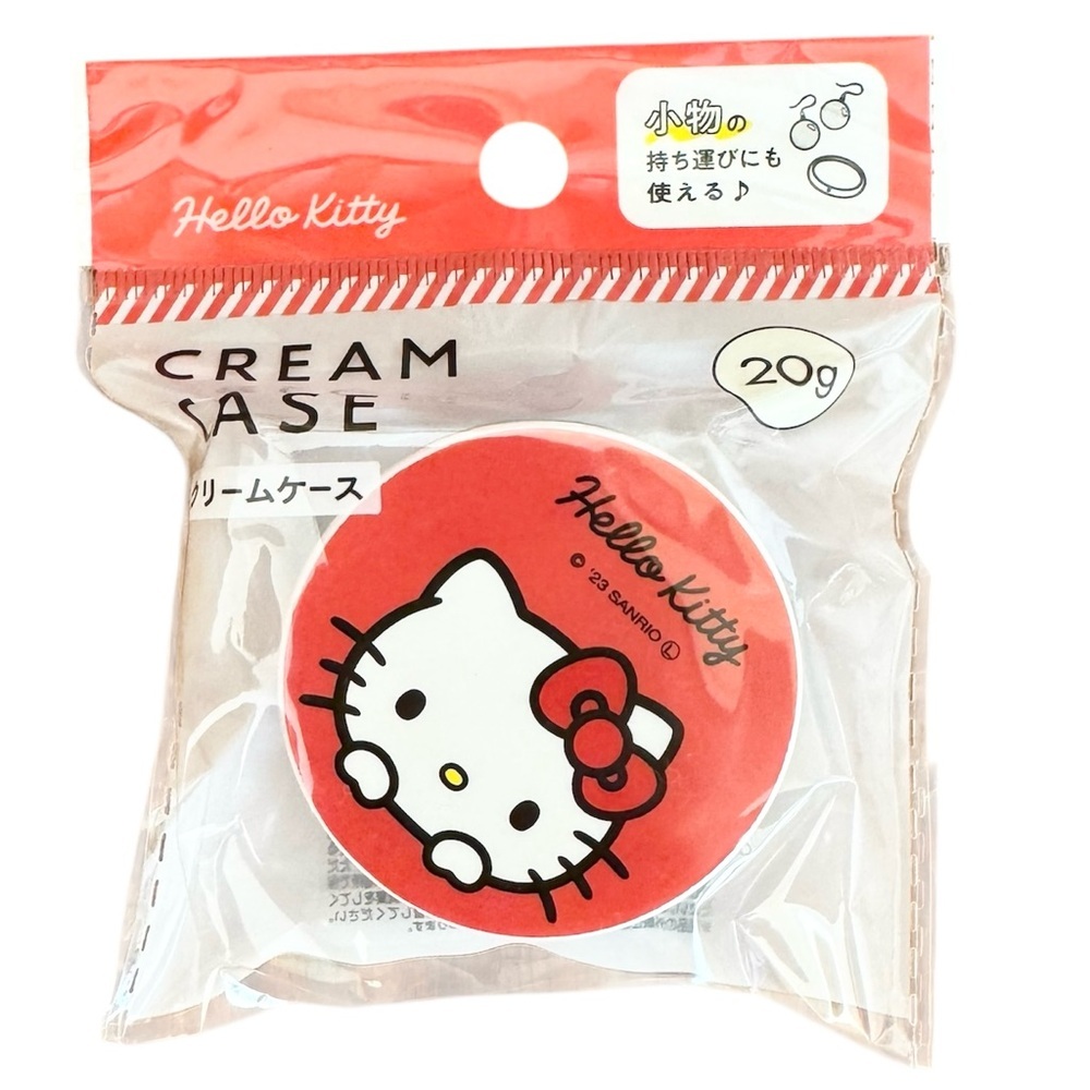 🌈 6/$60, New, Hello Kitty Cream Case Pill Case Makeup Case, 2”